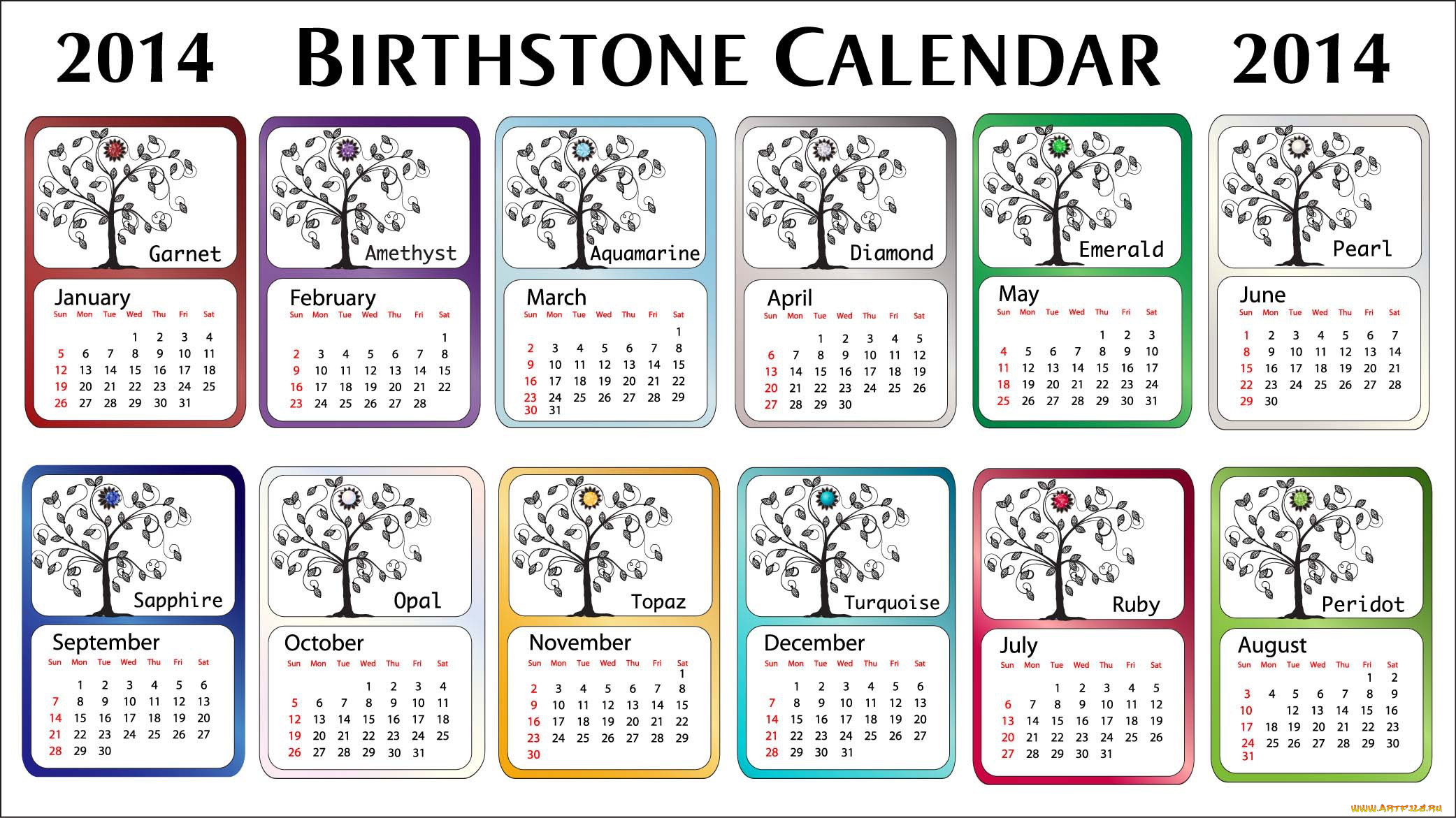 картинки для календаря на каждый месяц года